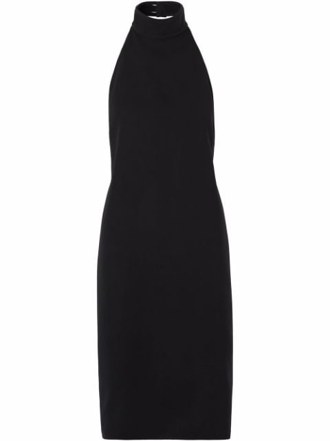 Burberry funnel-neck silk bib dress