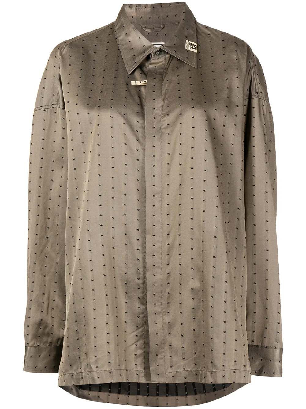 

Maison Mihara Yasuhiro polka-dot oversized shirt - Brown