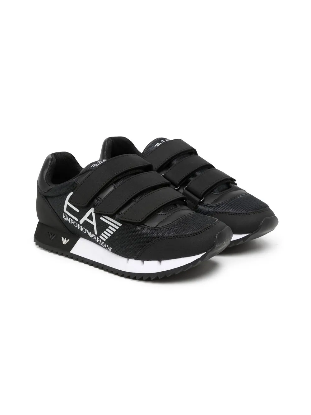 

Ea7 Emporio Armani tenis bajos con logo estampado - Negro