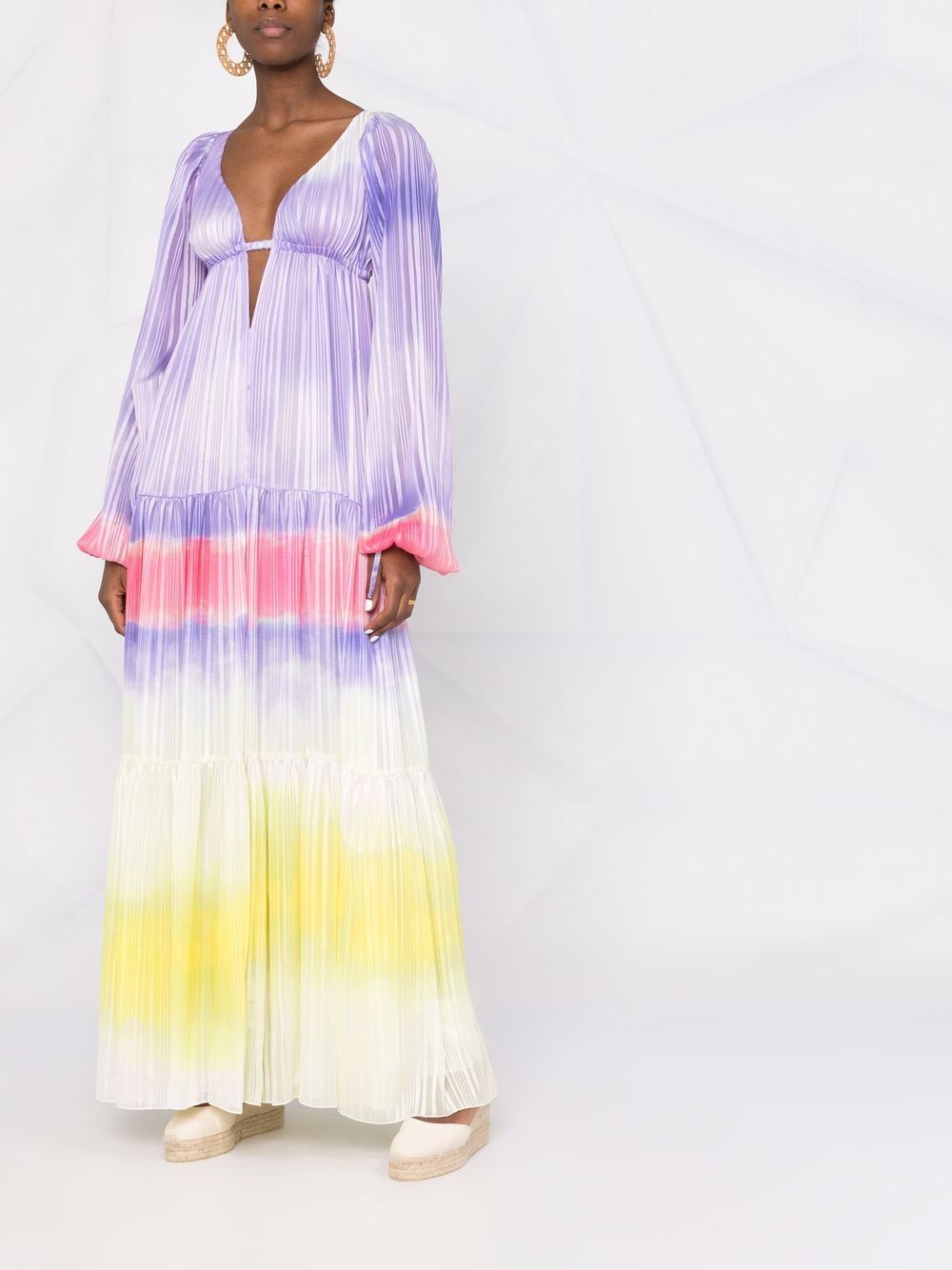 Giada Benincasa Maxi-jurk met tie-dye print - Paars