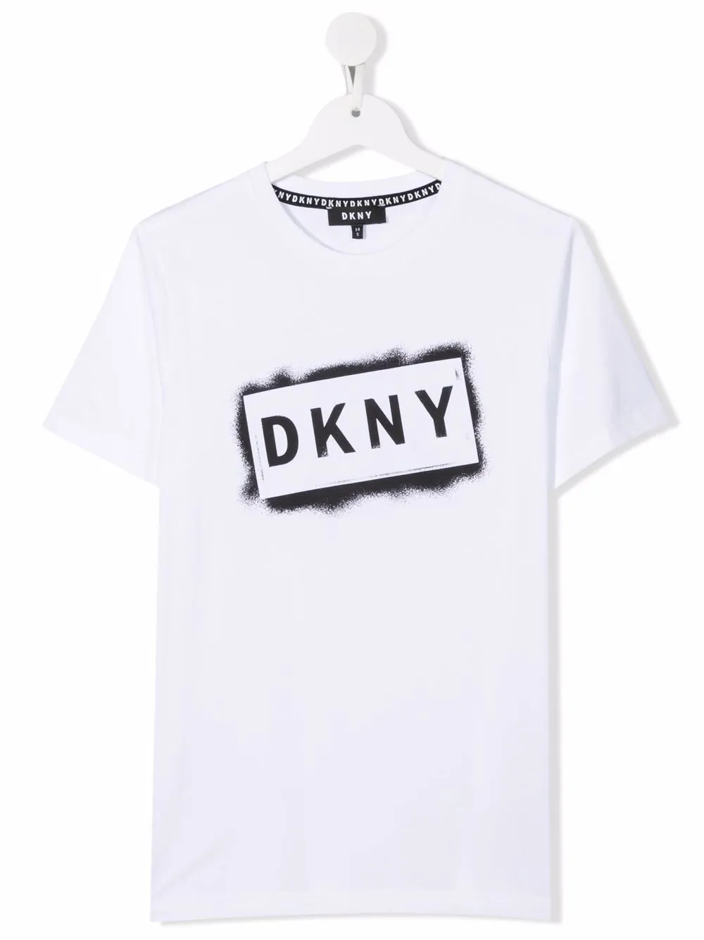 

Dkny Kids playera con logo estampado - Blanco