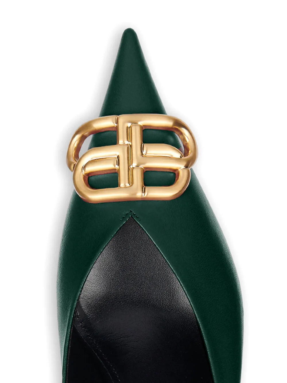 Balenciaga Muiltjes met logoplakkaat - Groen