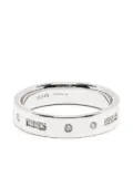 APM Monaco Morse Code band ring - Silver