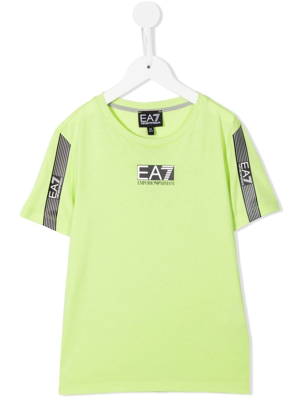 Ea7 Kids' Logo-print Short-sleeve T-shirt In Green
