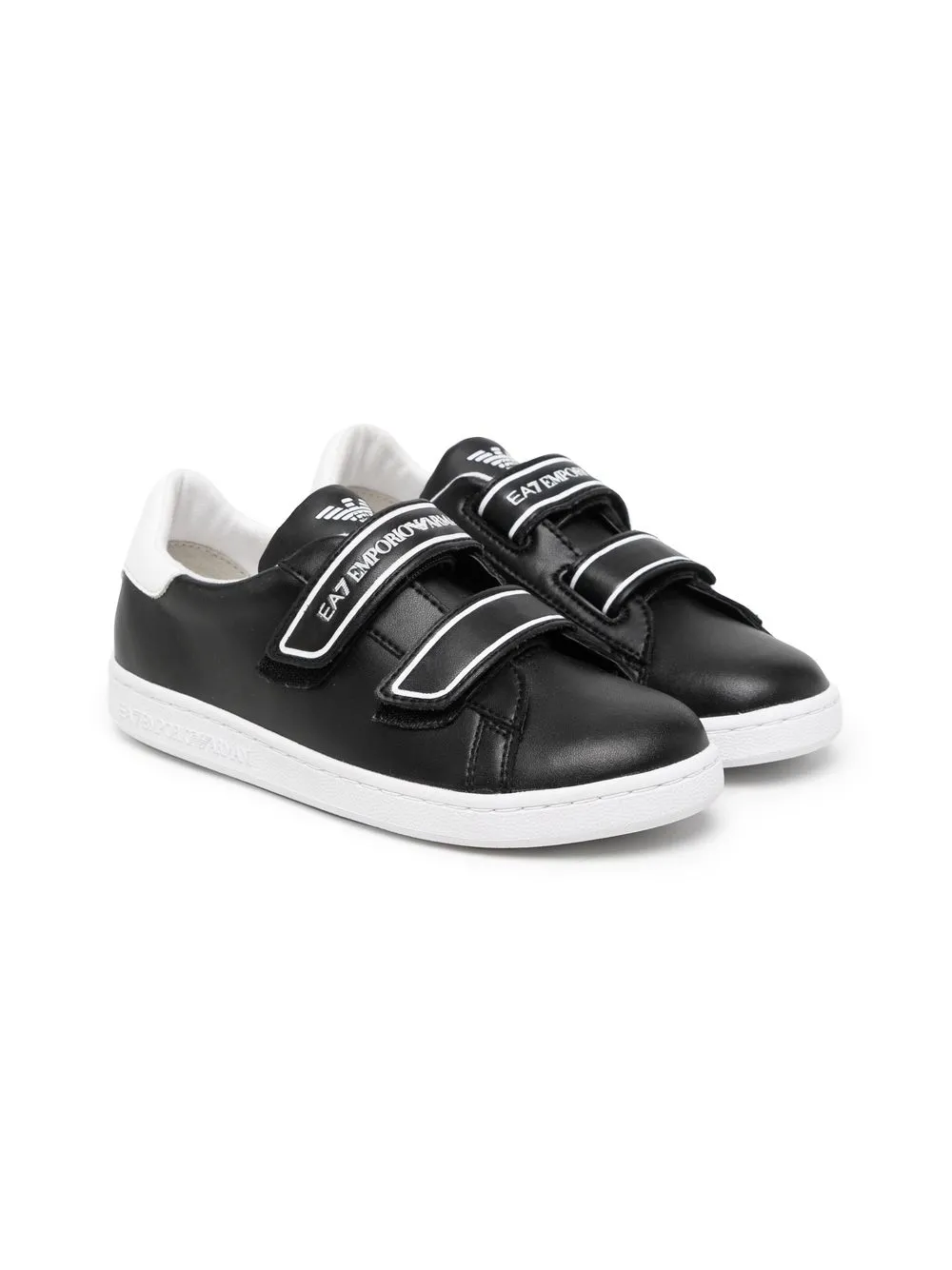 

Ea7 Emporio Armani tenis bajos con logo estampado - Negro