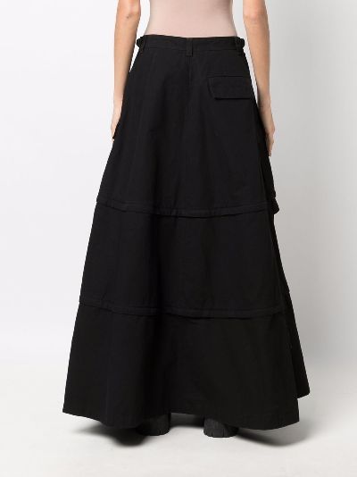 long black cargo skirt