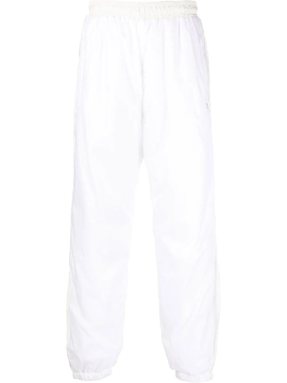 

Lacoste perforated side-stripe track pants - White