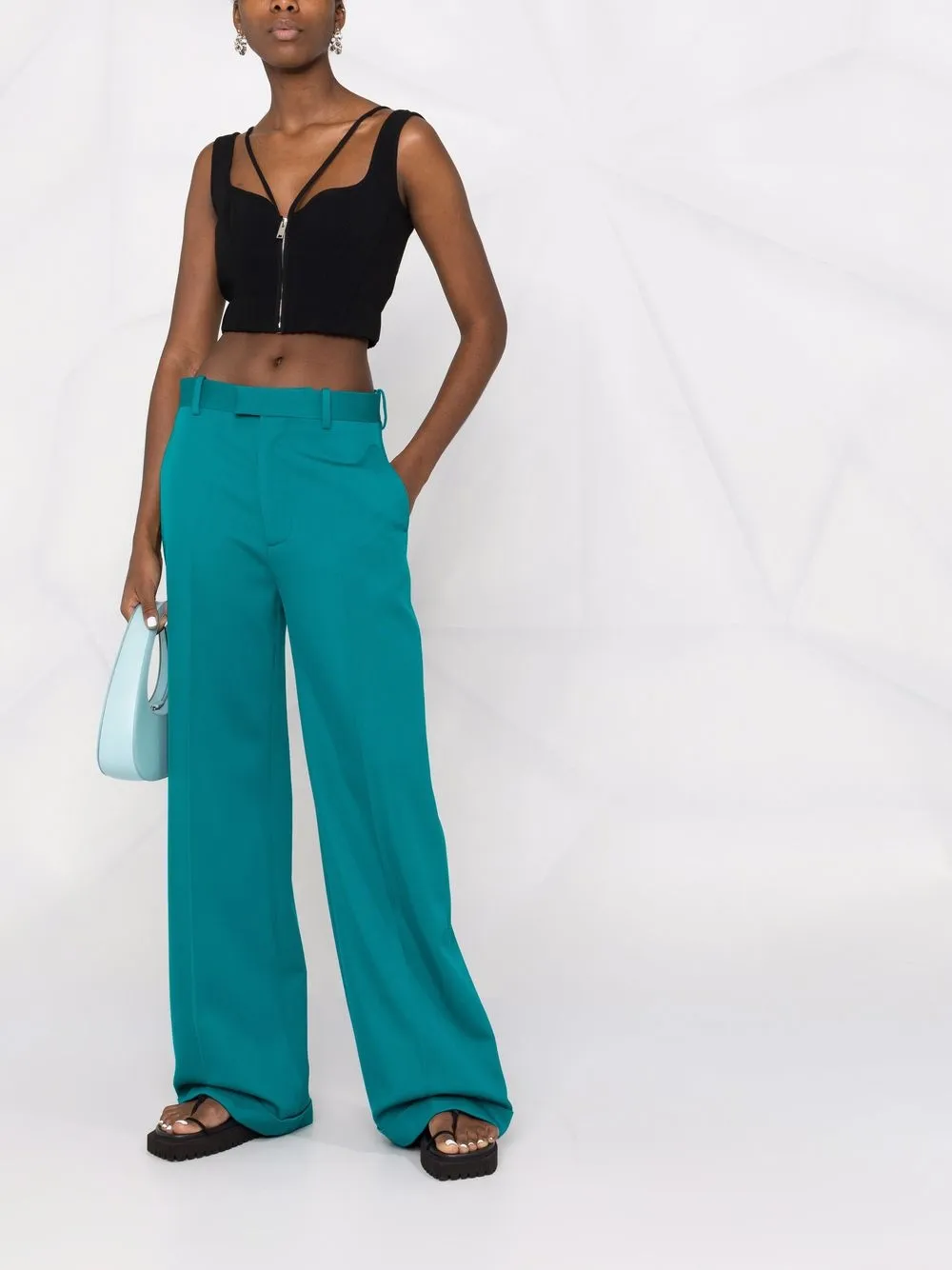 Stella McCartney corset corto con cierre | Chalecos y camisetas | Image 2