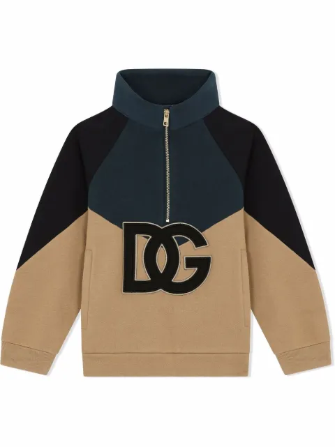 Dolce & Gabbana Kids high-neck colour-block sweatshirt