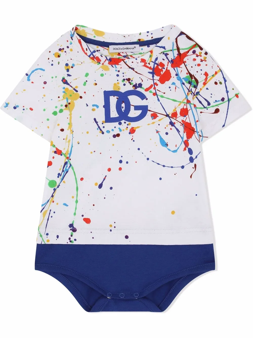 

Dolce & Gabbana Kids paint-splatter logo body - Blue