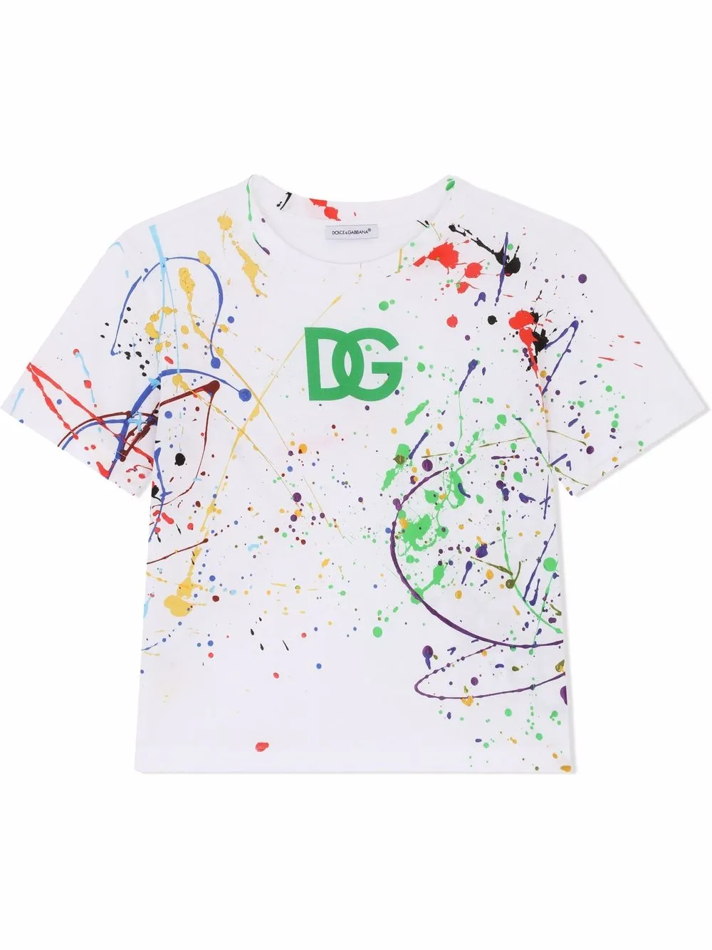 

Dolce & Gabbana Kids playera Pollock - Blanco