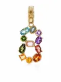 Dolce & Gabbana 18kt yellow gold number 8 gemstone pendant