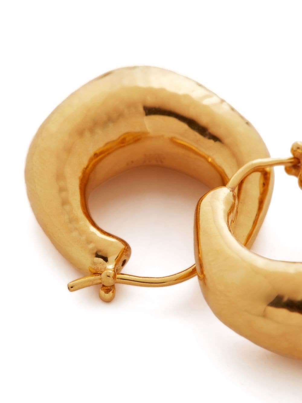 Shop Monica Vinader Deia Chunky Hoop Earrings In Gold