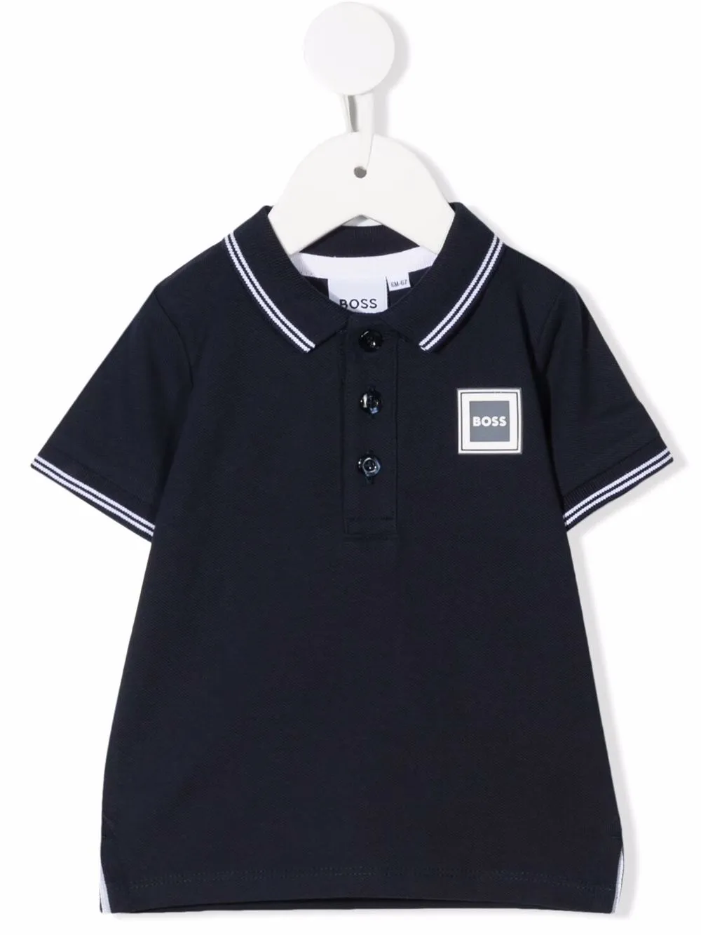 

BOSS Kidswear stripe-detail polo shirt - Blue