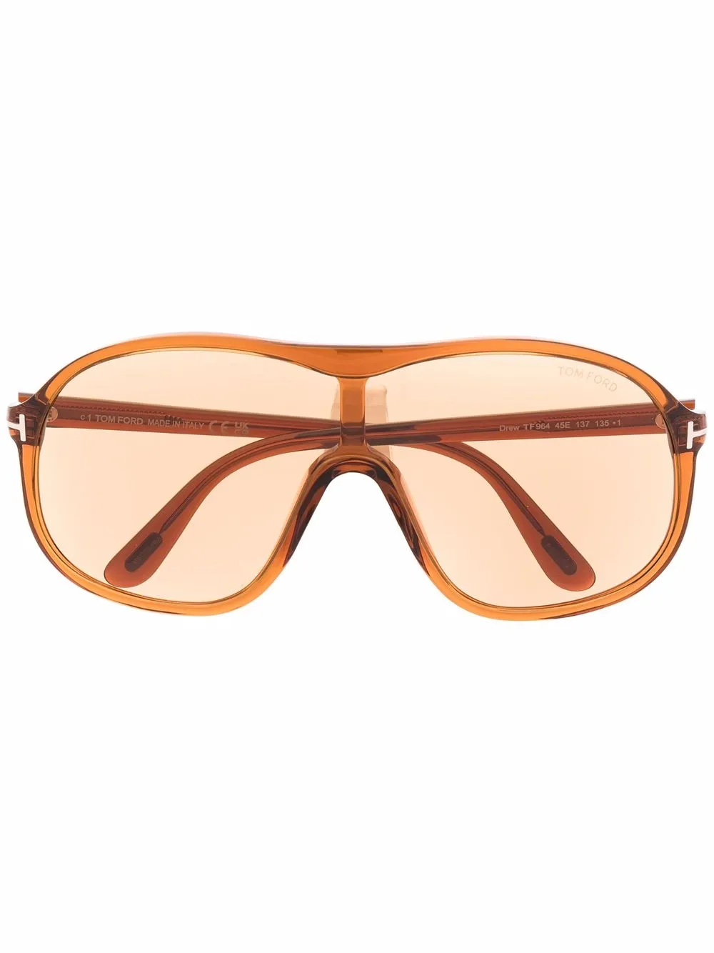 

TOM FORD Eyewear lentes de sol con armazón oversize - Marrón