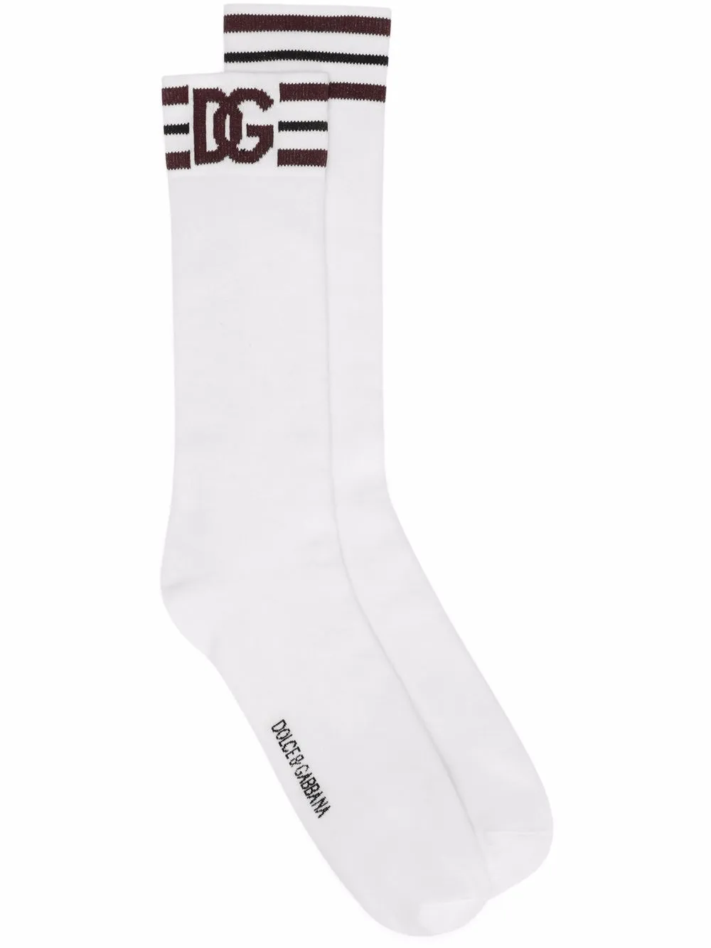 

Dolce & Gabbana calcetines de tejido con logo - Blanco