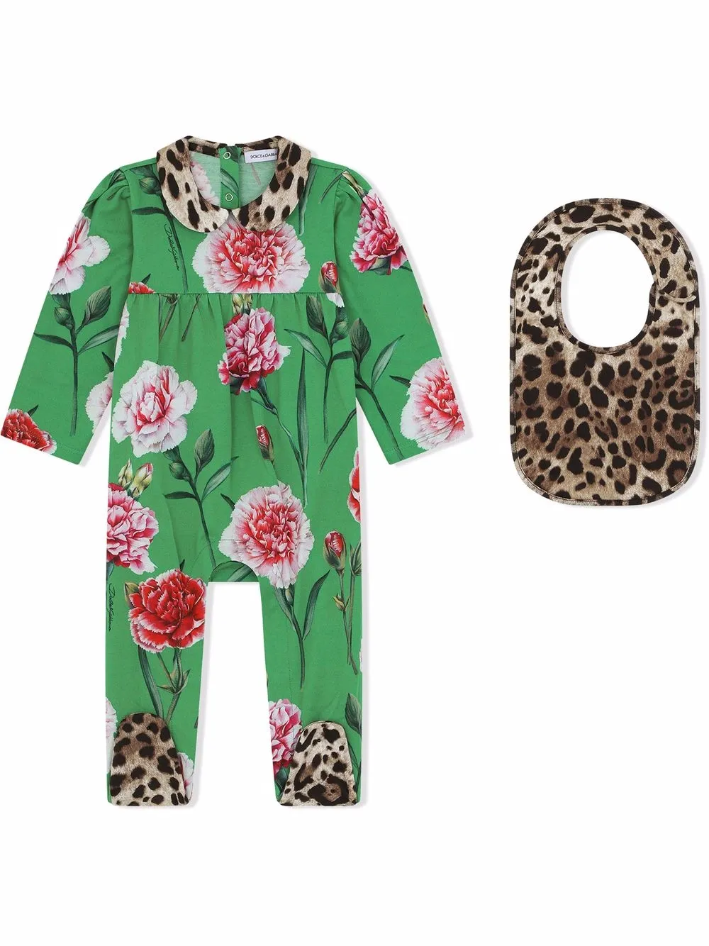 

Dolce & Gabbana Kids pijama con estampado floral - Verde