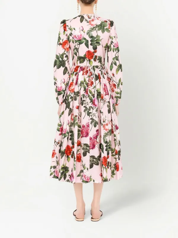 dolce gabbana floral midi dress