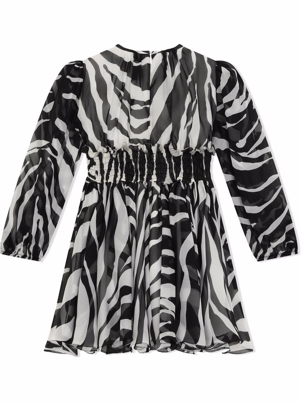 Dolce & Gabbana Kids Jurk met zebraprint - Zwart