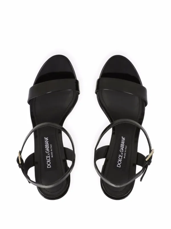 Dolce & Gabbana 145mm Keira Platform Sandals | Black | FARFETCH