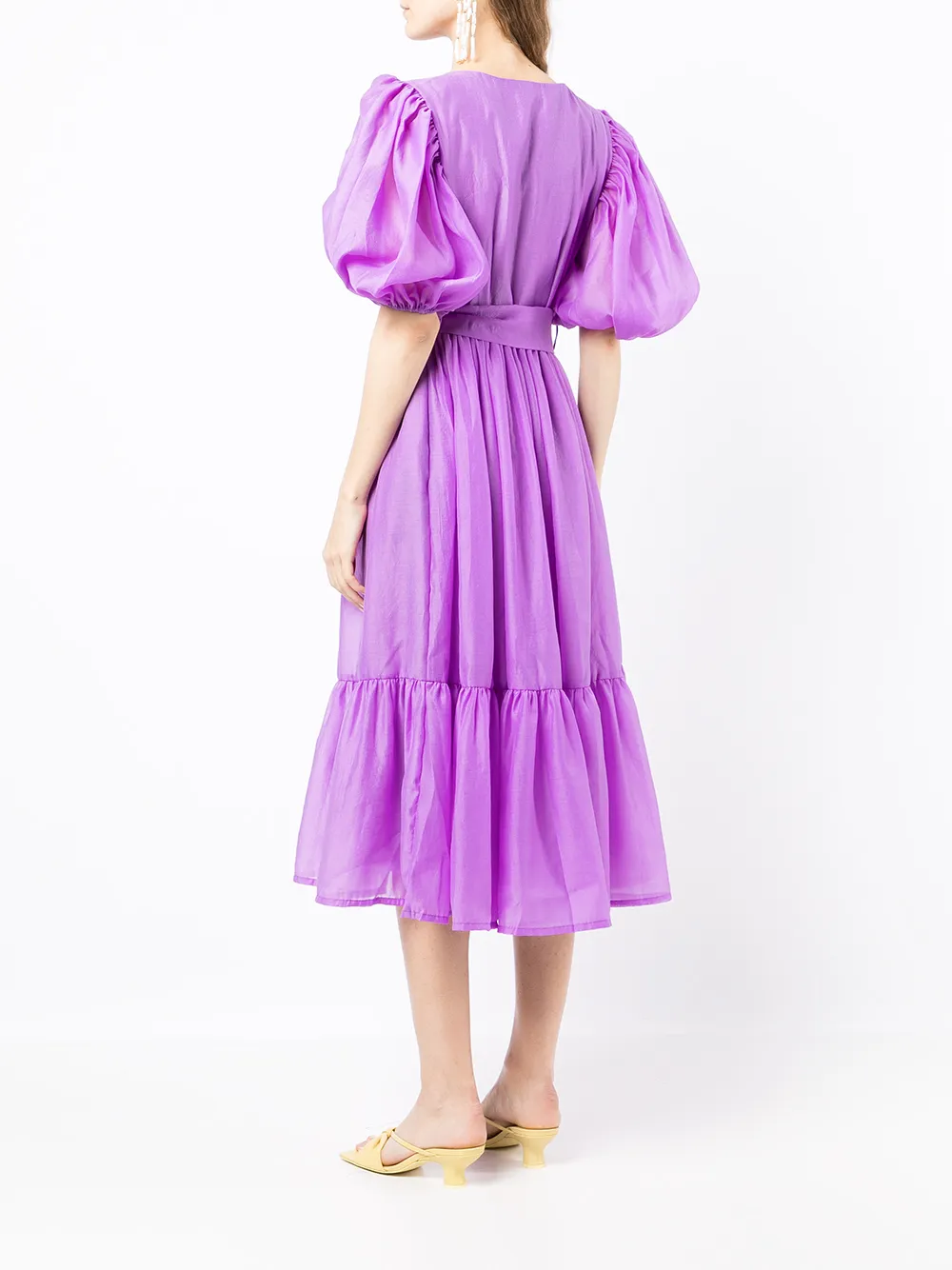 Baruni Puff Sleeve Belted Gown - Farfetch