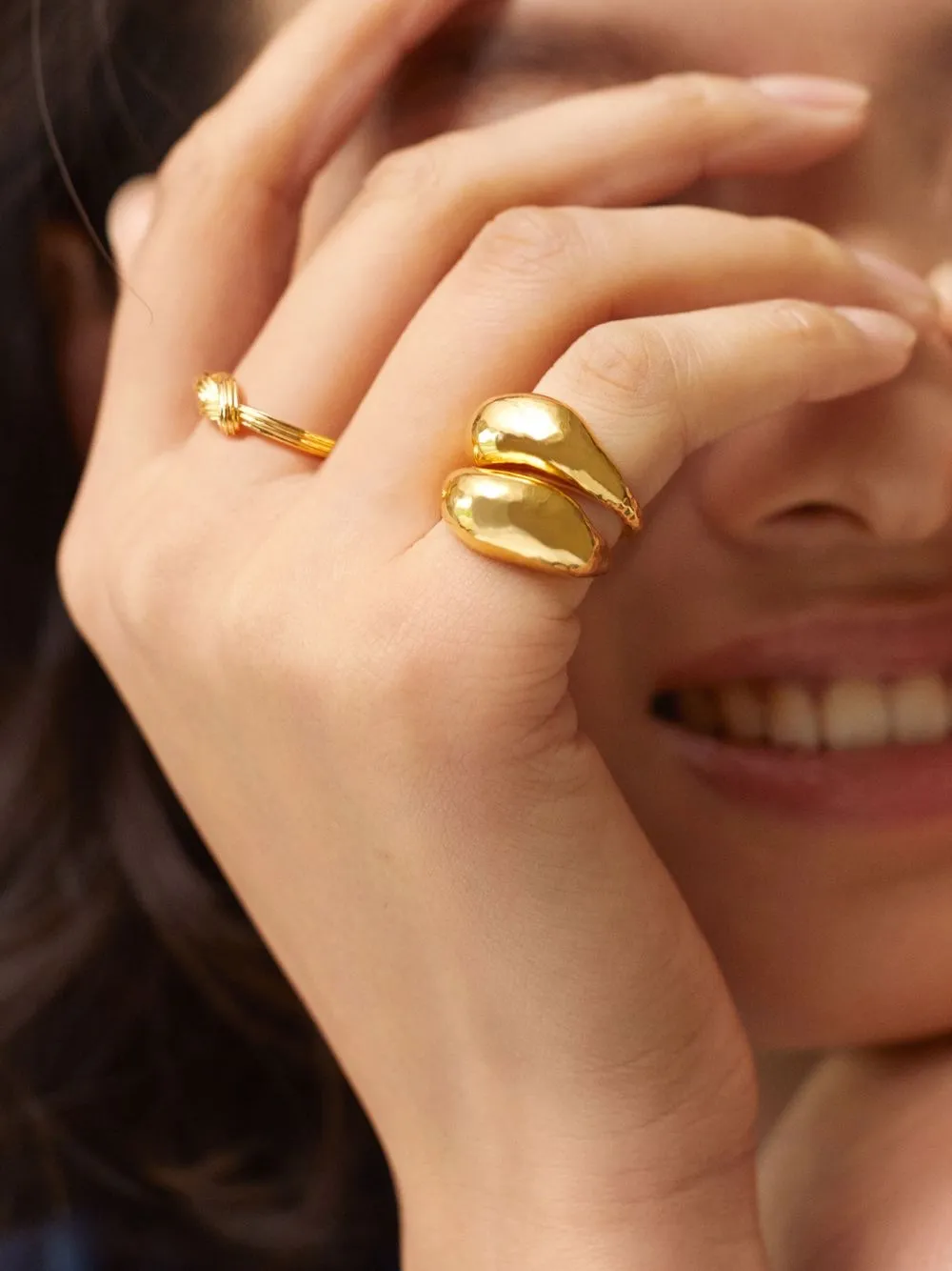 Monica Vinader Skinny ring - Goud
