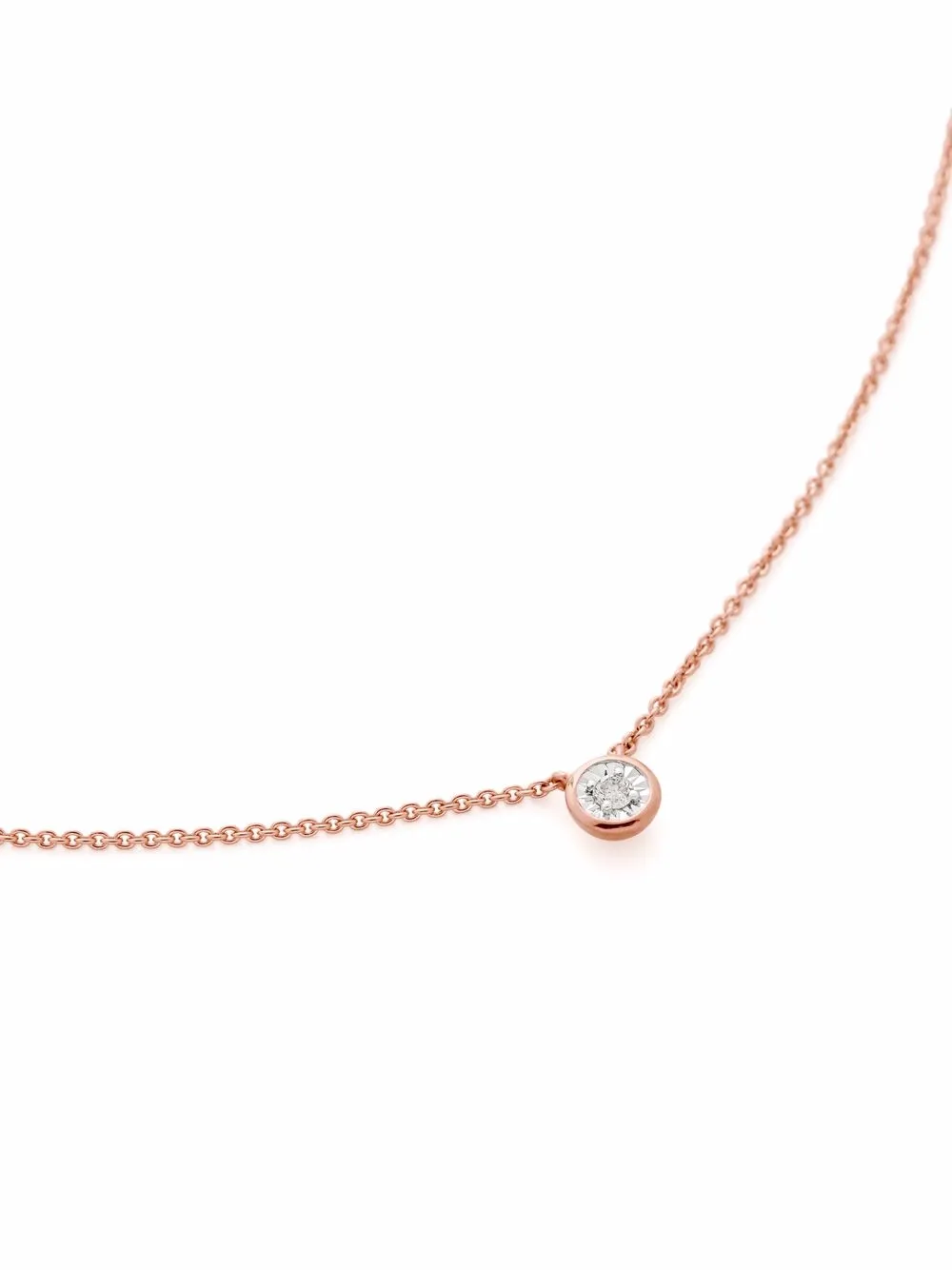 Monica Vinader Halsketting met diamant - Roze