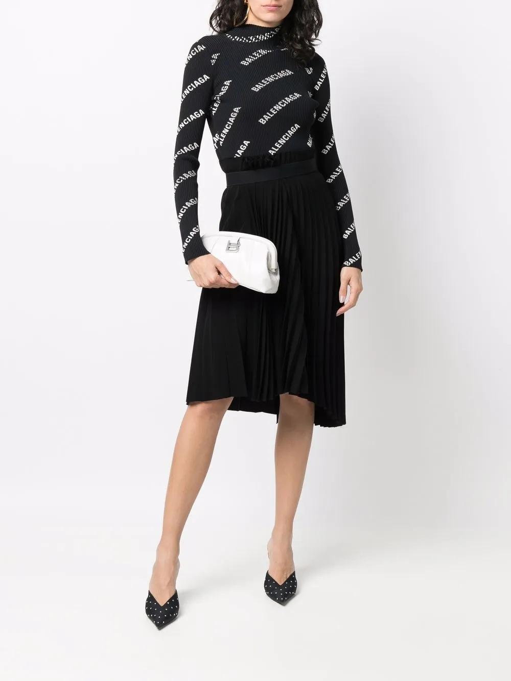 Balenciaga Frame kleine clutch - Wit