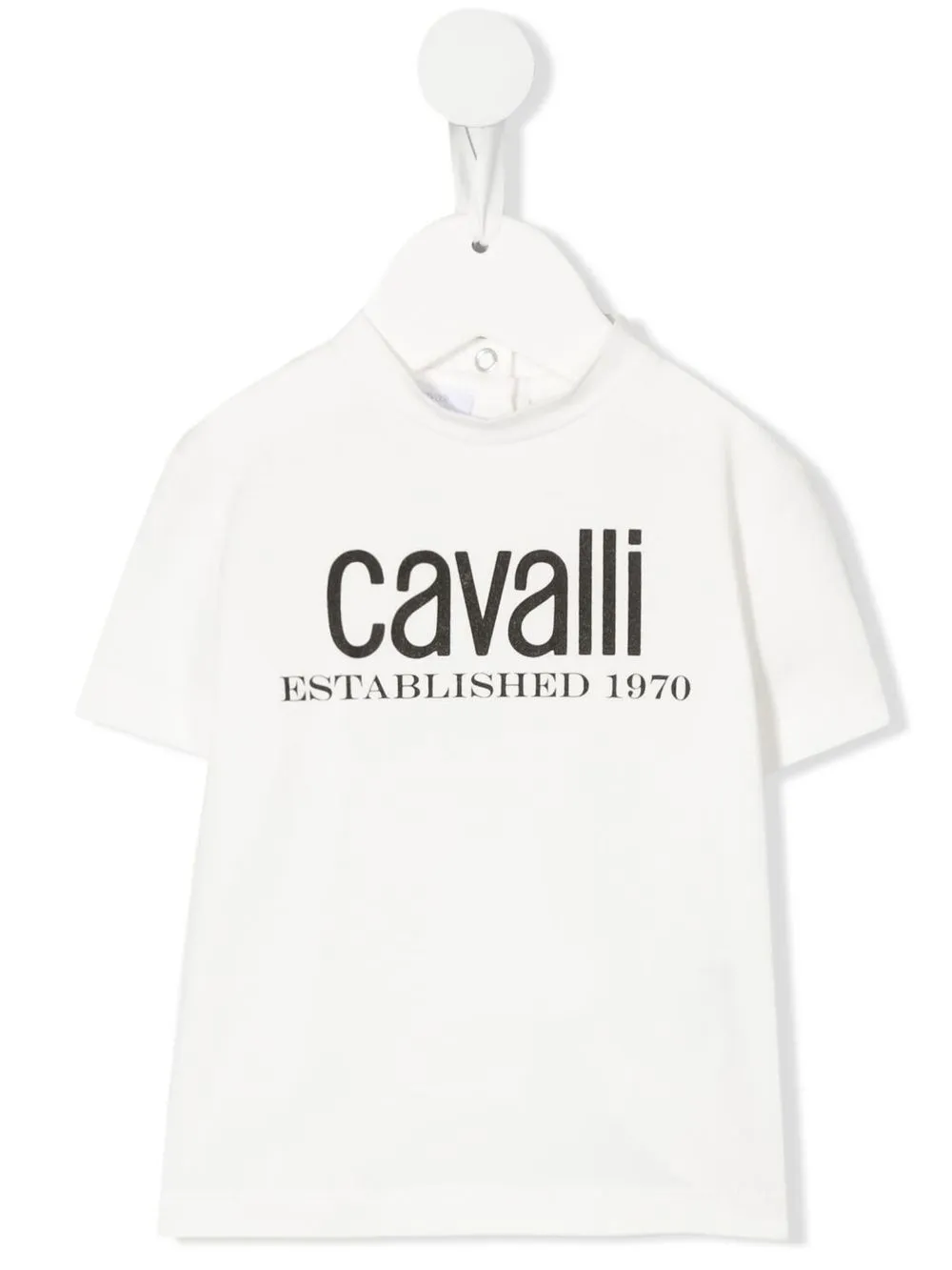 

Roberto Cavalli Junior playera con logo estampado - Blanco