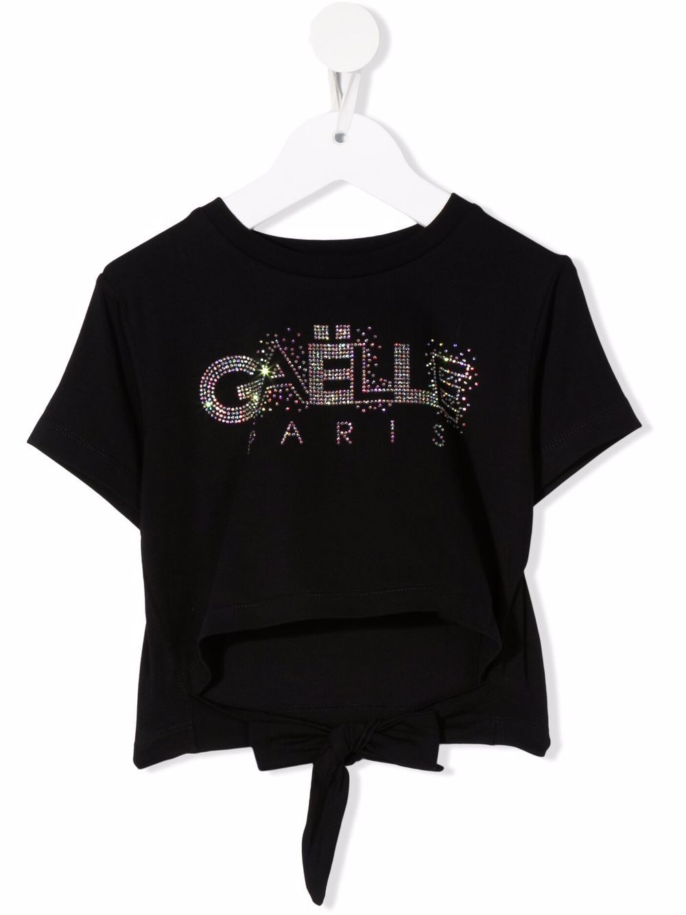 фото Gaelle paris kids rhinestone-logo cotton t-shirt