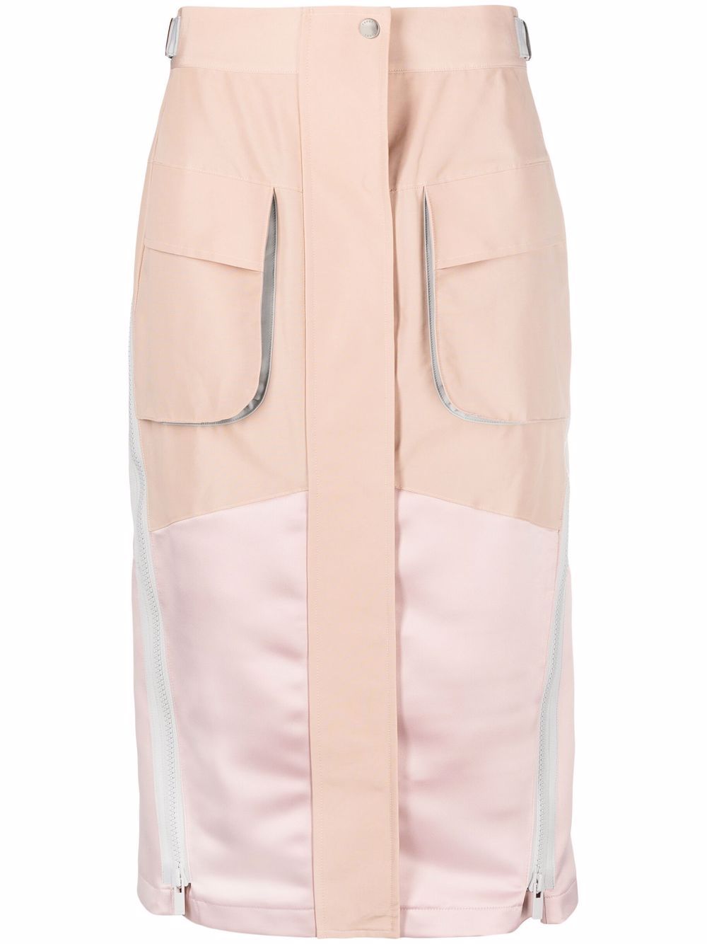 

sacai patch-pocket panelled skirt - Pink