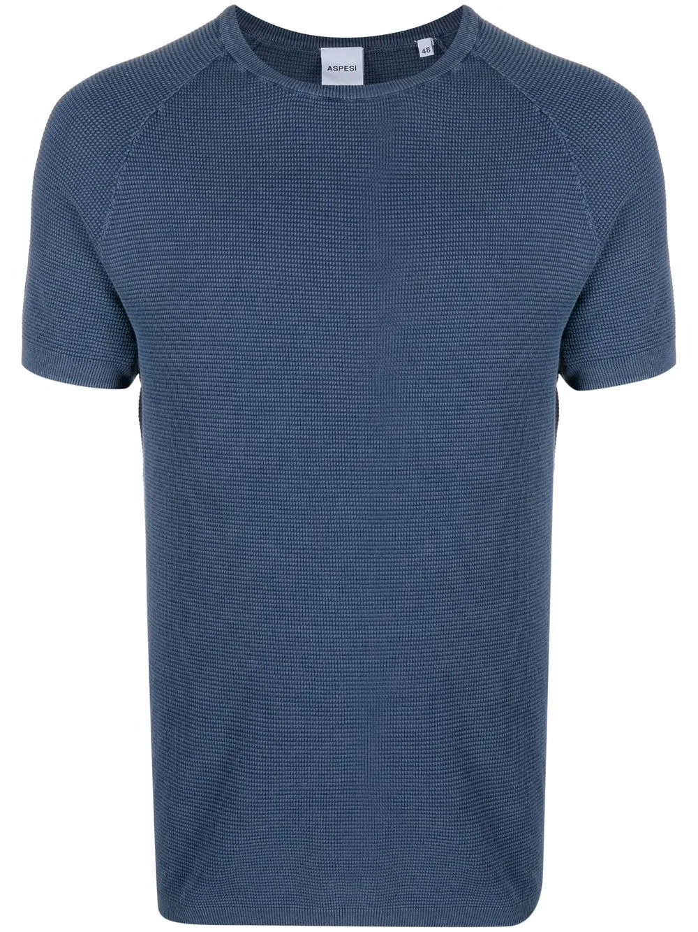 

ASPESI waffle-effect cotton T-shirt - Blue