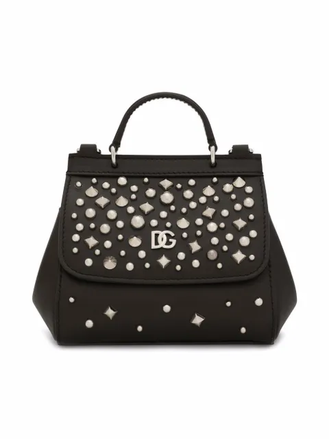 Dolce & Gabbana Kids mini Sicily studded top-handle bag