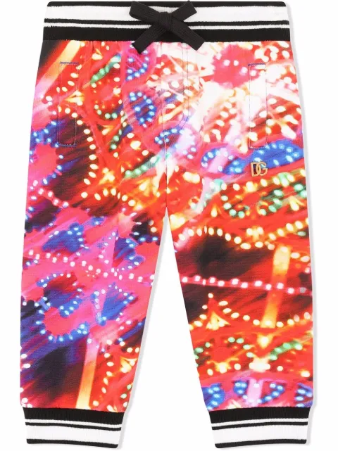 Dolce & Gabbana Kids Luminarie print track trousers