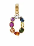 Dolce & Gabbana 18kt yellow gold number 0 gemstone pendant