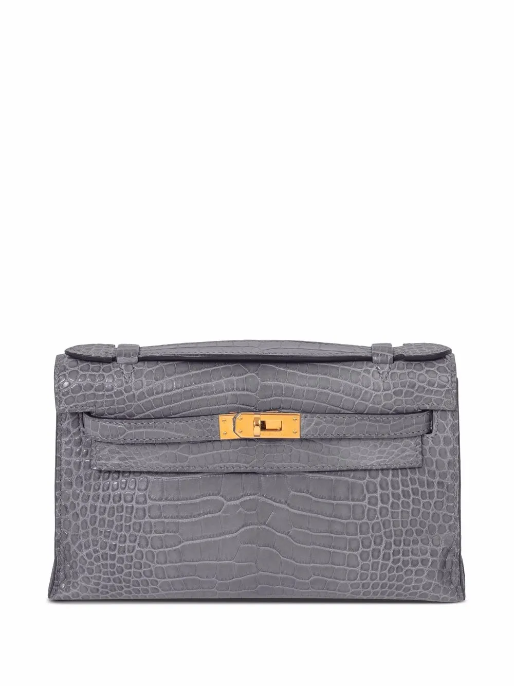 

Hermès pre-owned Kelly clutch bag - Grey