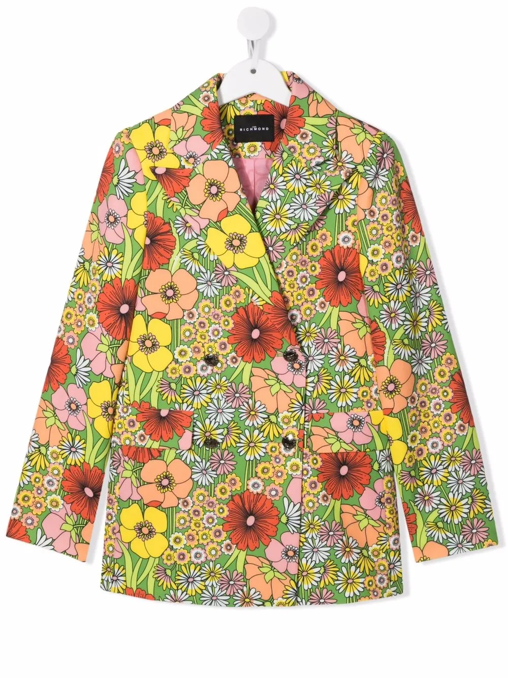 

John Richmond Junior TEEN floral-print blazer - Green