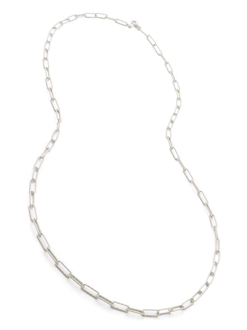 Monica Vinader Alta-textured-chain Necklace In Silver