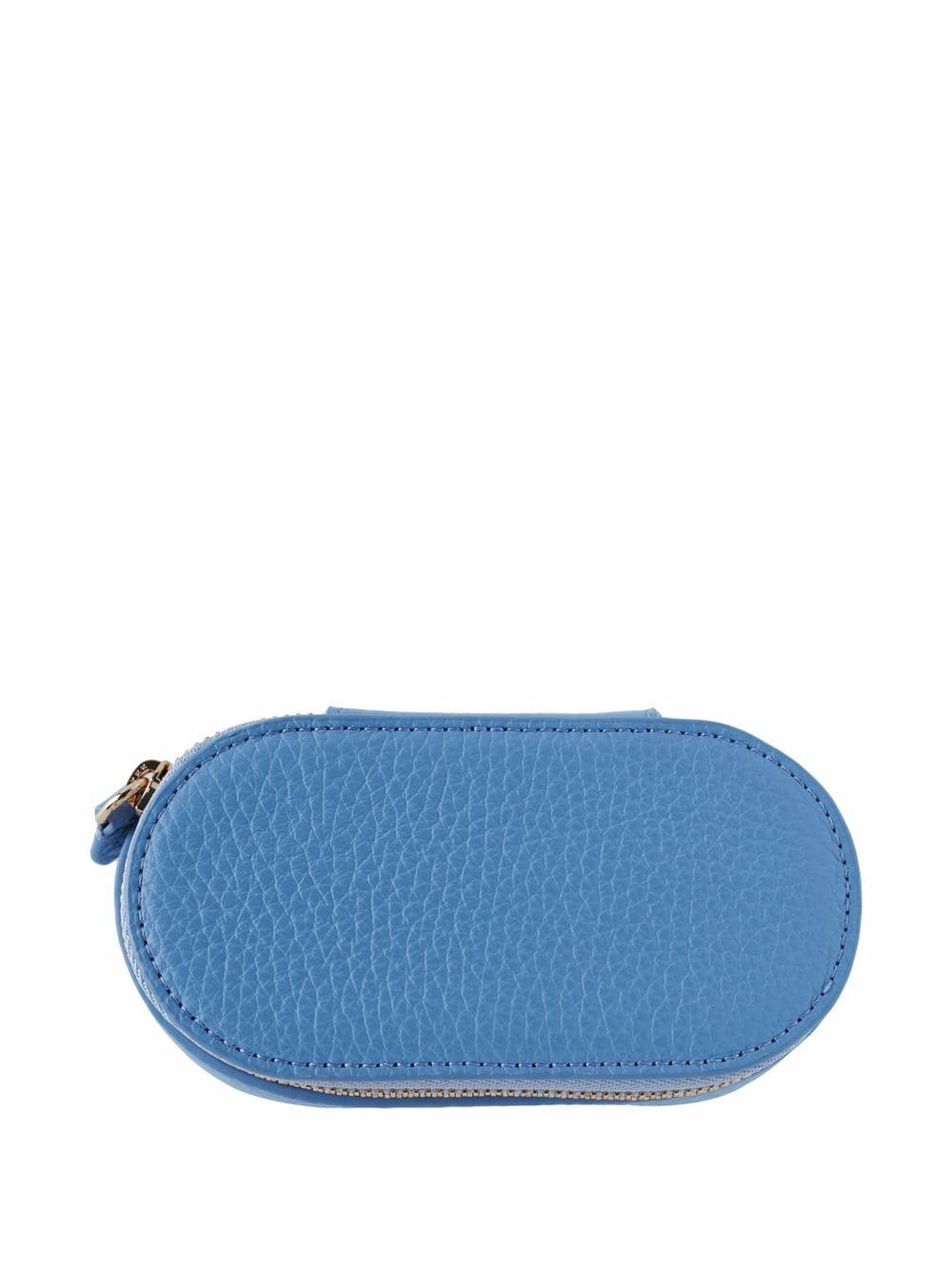 Monica Vinader Leather Oval Jewellery Case In Blue