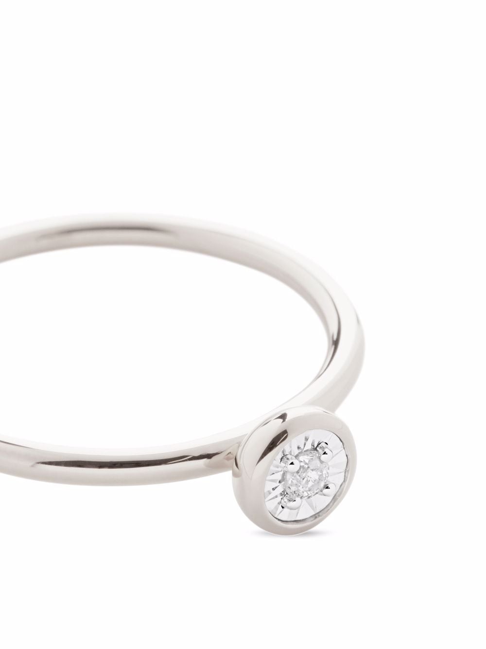 Shop Monica Vinader Diamond Essential Ring In Silver