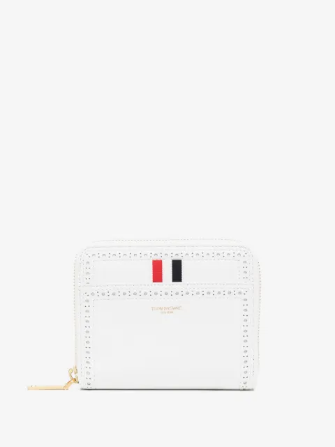 Thom Browne portefeuille en cuir à détail tricolore