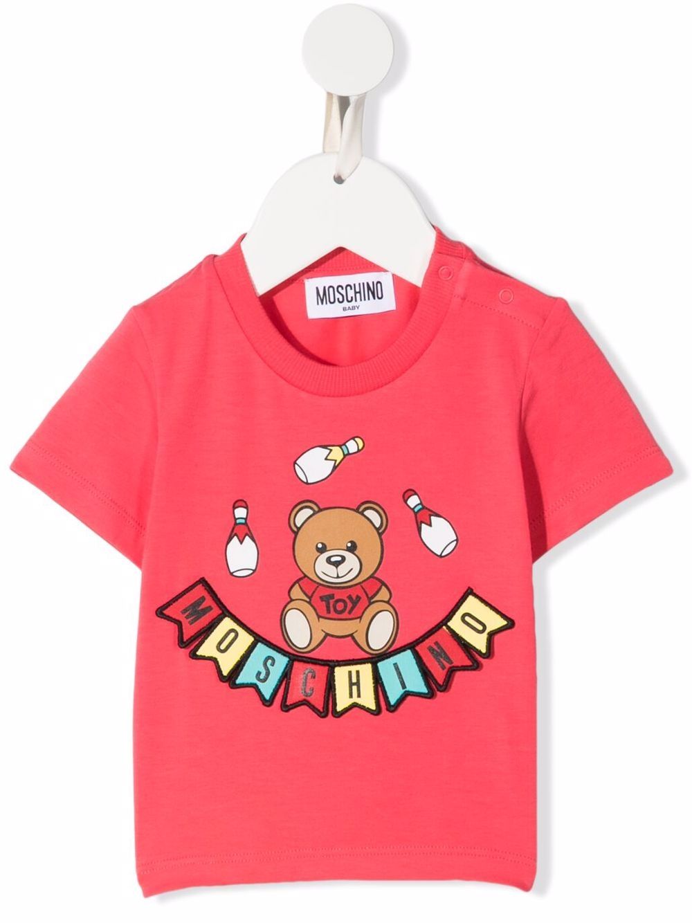 фото Moschino kids футболка teddy bear с логотипом