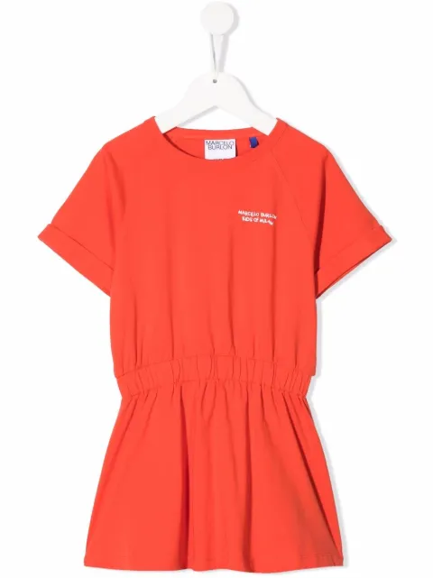 Marcelo Burlon County Of Milan Kids Tempera Cross logo-print T-shirt dress