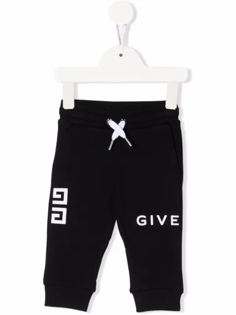 Givenchy Kids بنطال رياضي قطن بطبعة شعار الماركة
