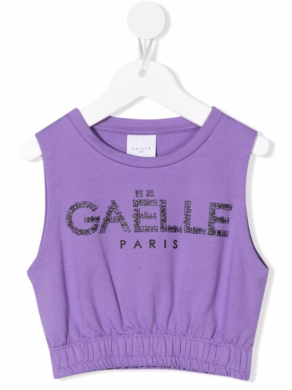 фото Gaelle paris kids logo-print sleeveless top