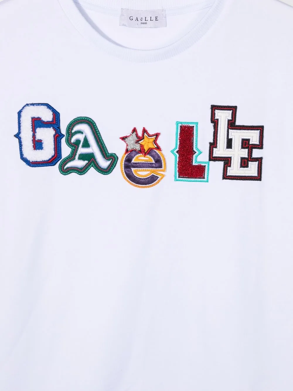 фото Gaelle paris kids футболка с вышитым логотипом