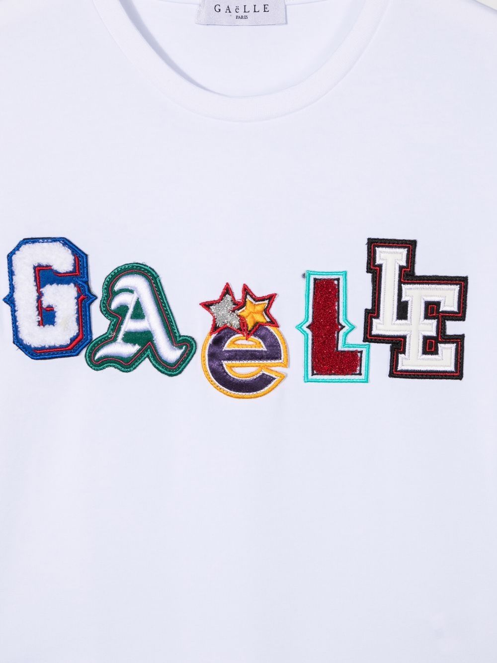 фото Gaelle paris kids embroidered-logo t-shirt