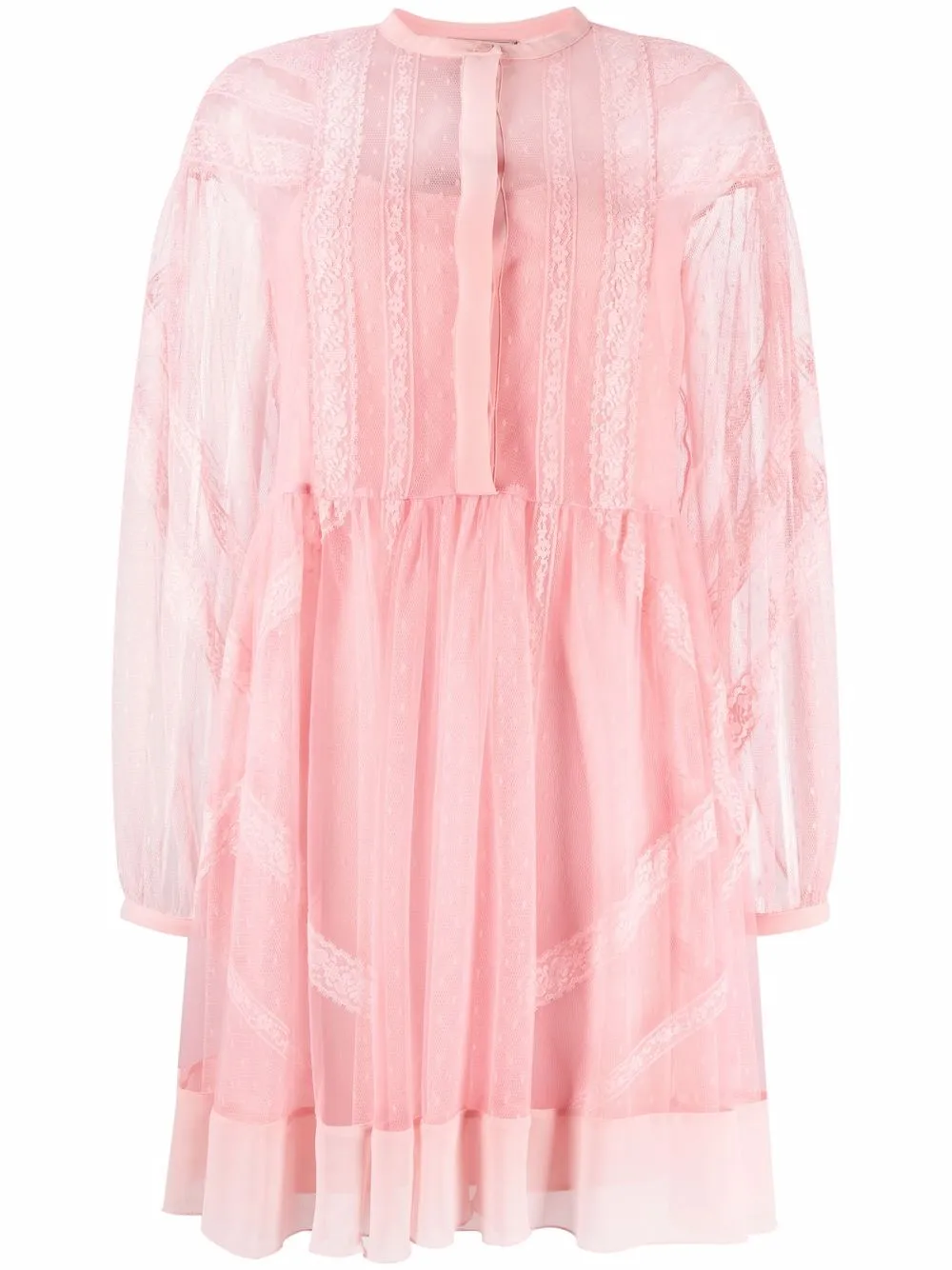 

TWINSET tulle-layered long-sleeve dress - Pink