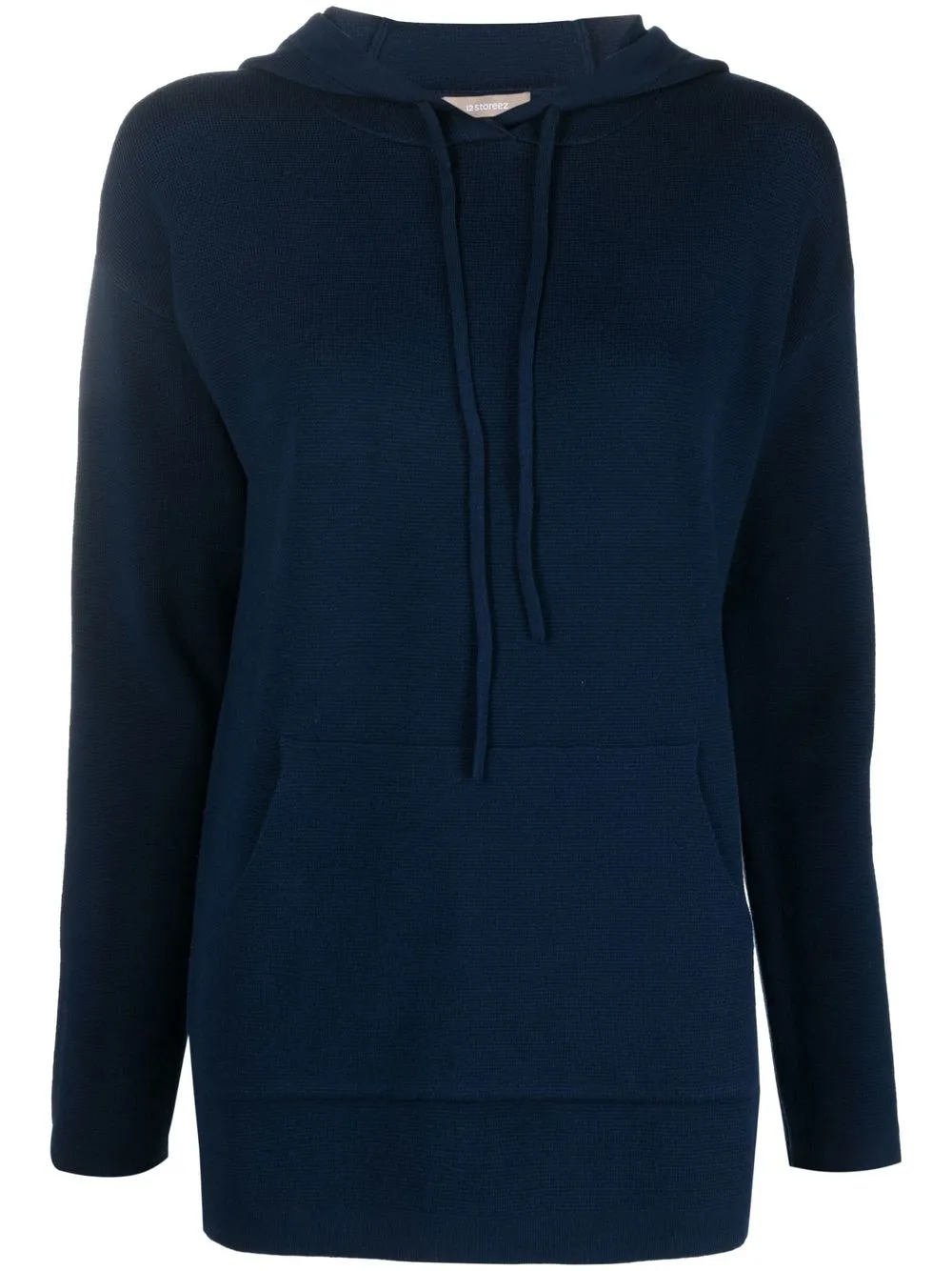 

12 STOREEZ knitted hooded sweatshirt - Blue