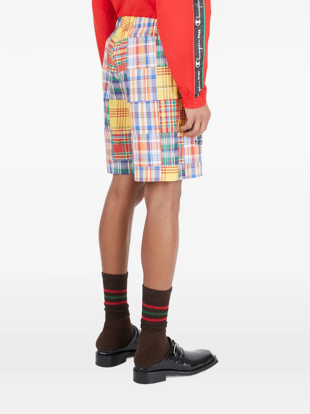 Champion Shorts met patchwork Geel